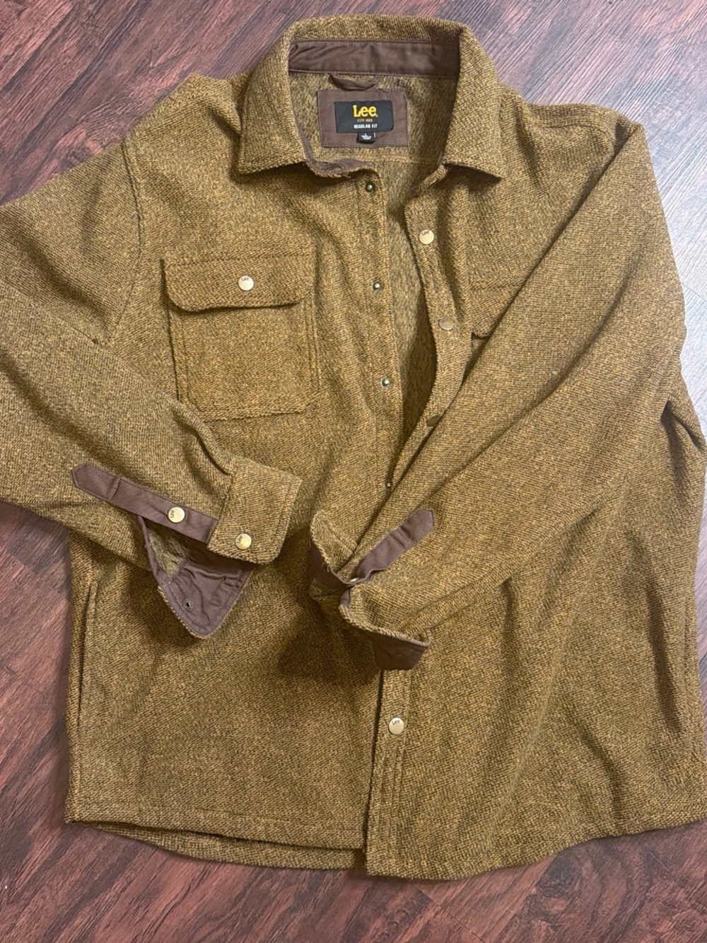 Lee Brown Tweed-Style Button Jacket